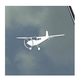 Cessna 180 Pilot in Flight Vinyl Sticker Decal Skywagon Bush Flying