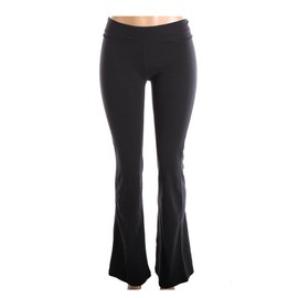 MOPAS Women's Cotton Spandex Yoga Pants for Fitness Gym Athletics & Lounge Black Large