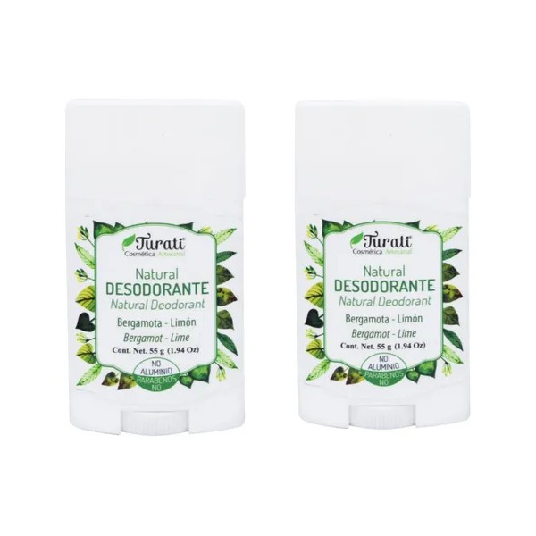 Desodorante Natural Mujer Hombre S/ Aluminio Bergamota Menta Bergamoota Limón