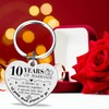 Tangvo 10 Years Anniversary Keychain - Happy 10th Wedding Anniversary