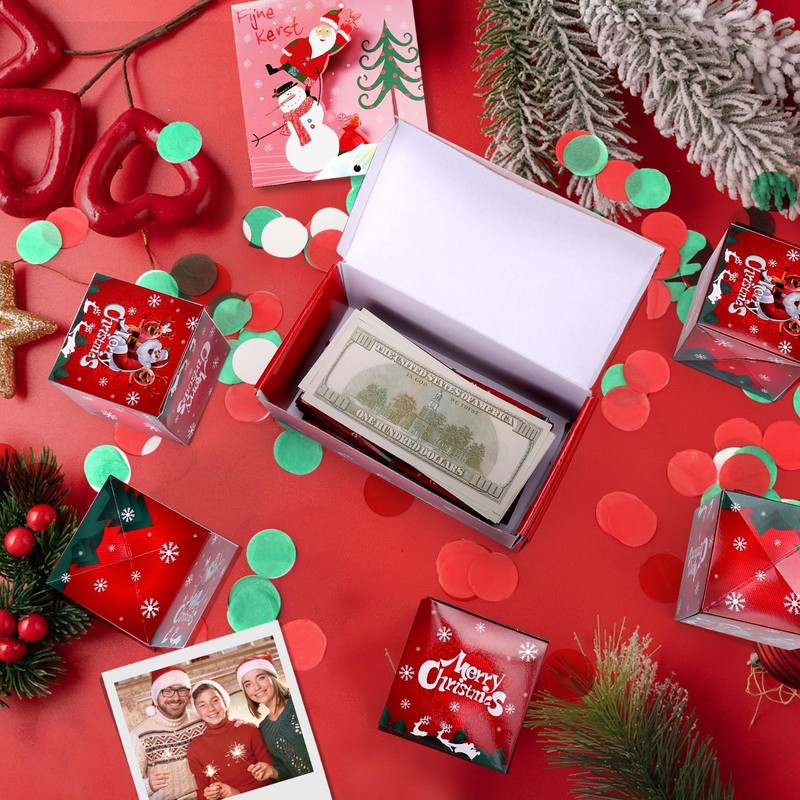 BABORUI Christmas Surprise Gift Box Explosion for Money, Christmas Explosion