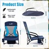 Lamberia Folding Beach Chair for Adults 2 Pack, Portable Low