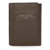 Pepe Jeans Checkbox Vertical Wallet with Wallet, Brown, 8.5 x