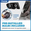 Vizotae Headlights Assembly for 1999-2004 Jeep Grand Cherokee Halogen Headlamp