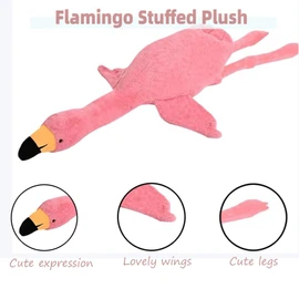 Huniupore 43.3in Flamingo Stuffed Animal Plush Pillow Cute Giant Plush Toy Soft Hugging Pillow Stuffed Animal for Kids Birthday