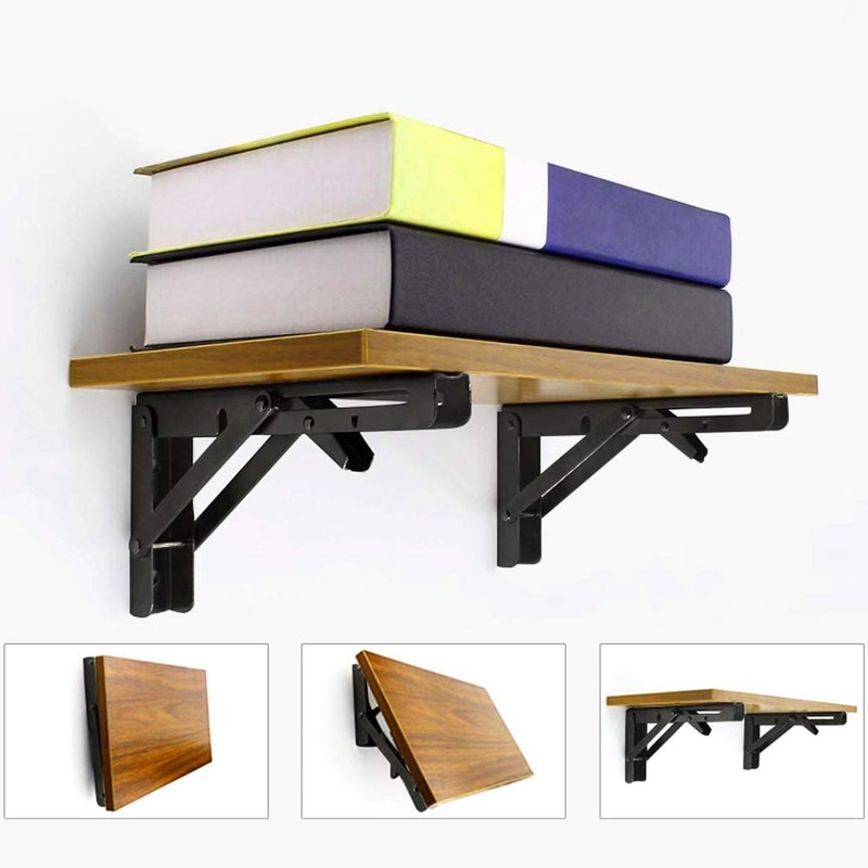 Storystore Folding Shelf Brackets - 16 Inch Heavy Duty Metal