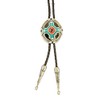 AW-Collection Bolo Tie Western Tie Indian Ornament Leather Cord Adjustable
