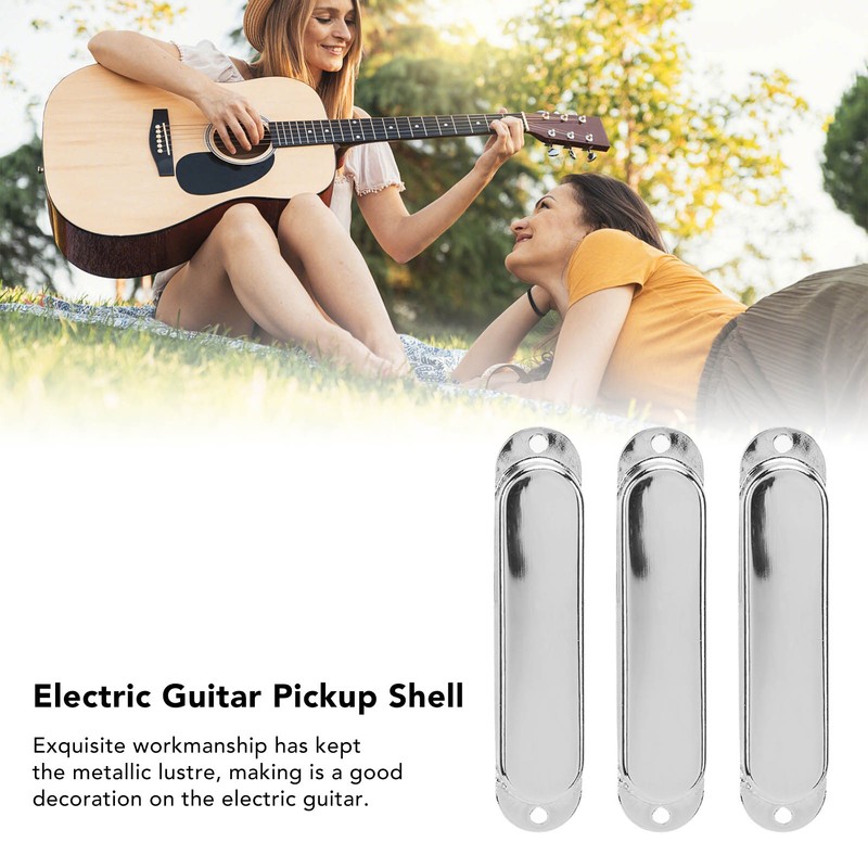 3Pcs Electric Guitar Single Coil Pickup Cover Copper Instrument Accessory
