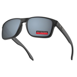 iLikeo PRO+ Polycarbonate Polarized Replacement Lenses for Oakley Holbrook Metal OO4123 Sunglasses - Silver Titanium