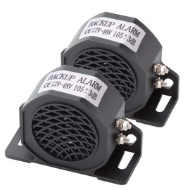 FARBIN 2Pcs Car Back-up Alarm 105dB 12V-48V Waterproof Industrial Heavy-Duty Backup Warning with Super Loud Beeper Tone for Truck Lorry Heavy Vehicle (2pcs Alarm reversing Horn)
