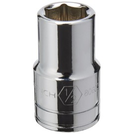 GEARWRENCH 1/2" Drive Standard SAE Socket 1/2", 6 Point - 80603, Black