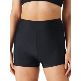 RELLECIGA Women's Black Board Shorts High Waisted Swim Shorts Quick Dry Swimming Bottoms Size Large