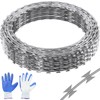 Happybuy Razor Wires, 147 ft Razor Barbed Wire, 3 Rolls