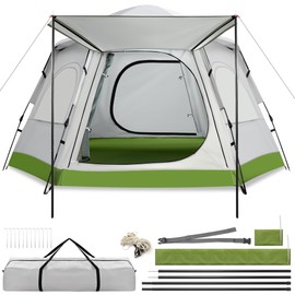 Camping Tent - 2/3/4 Person Instant Tent Easy Pop Up Tents for with Removable Rainfly, 60 Seconds Easy Setup Tent, Automatic,Waterproof Camping shelter Portablefor Camping Hiking Traveling