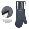 Alselo Silicone Oven Mitts Heat Resistant 550 Degree Extra Long