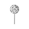 PIERCINGLINE Titanium Labret Attachment with Push Pin Epoxy Ball without