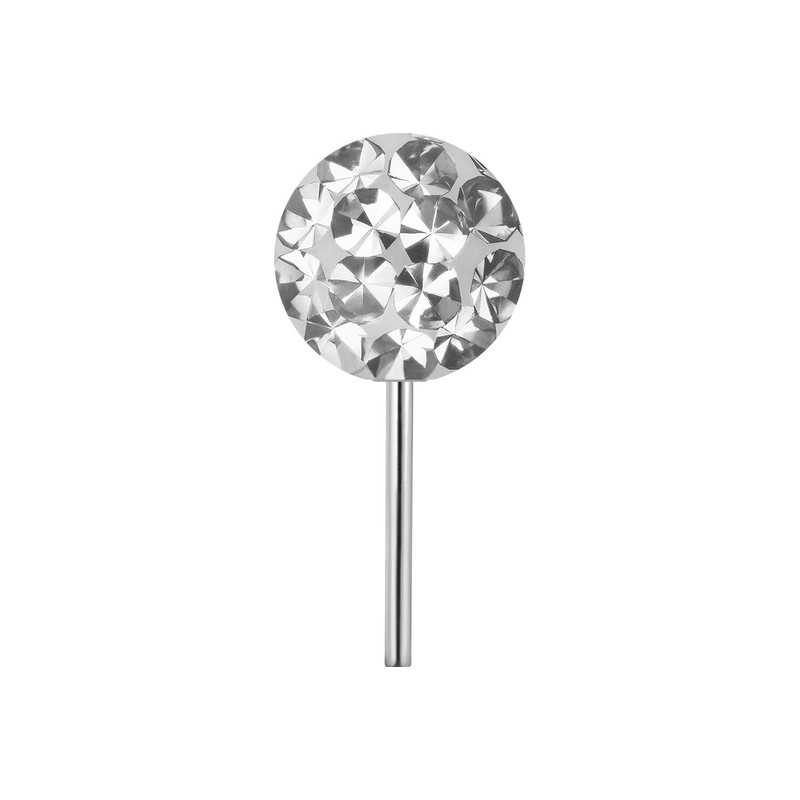 PIERCINGLINE Titanium Labret Attachment with Push Pin Epoxy Ball without