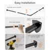 Yampos L Shaped Shower Curtain Rod with Unique Shield Base
