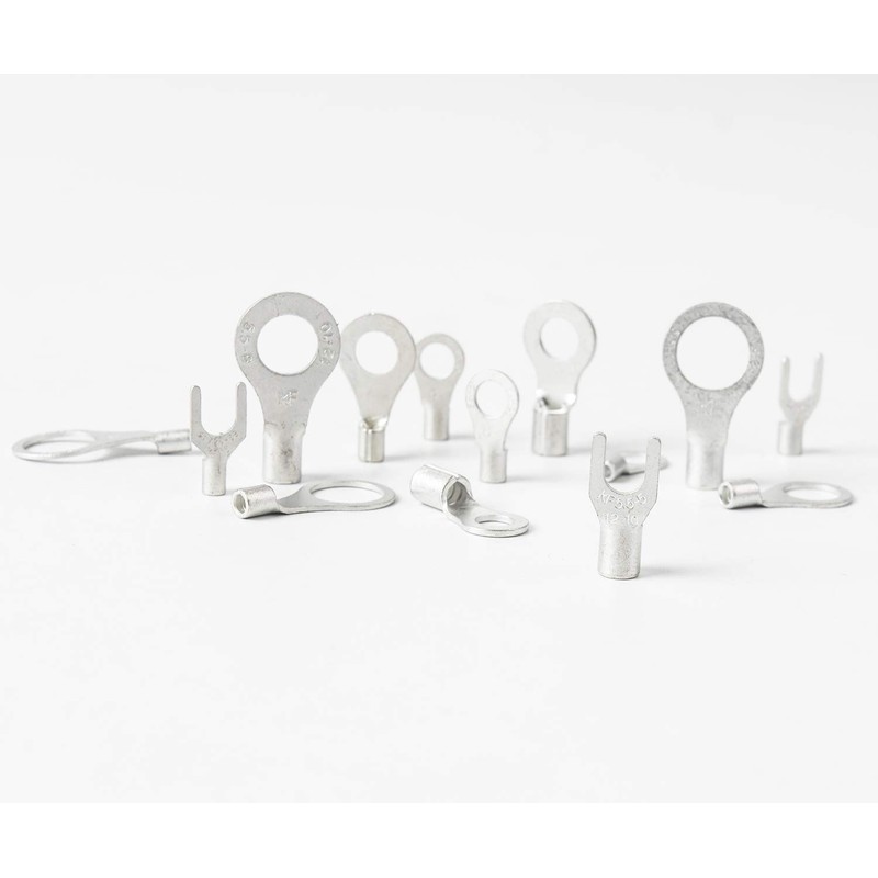 RockDIG 260PCS AWG 22-16 16-14 12-10 Copper Ring Fork Terminals