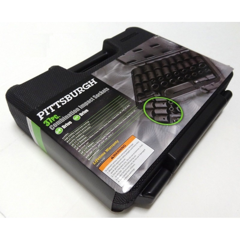 Pittsburgh 37 Pc. Combination Impact Sockets