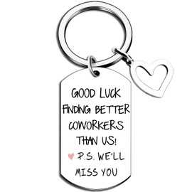 WXCATIM Cute Goodbye Gifts For Coworkers Coworker Leaving Keychain Gifts For Women Goodbye Going Away Gift Women New Job Colleague Employee Teacher Leaving