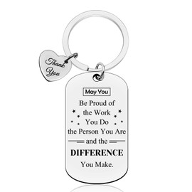 Thank You Gift Keyring for Social Worker Appreciation Keychain Keyring Coworker Leaving Gifts for Women Employee Boss Coach Retirement Farewell Gift Keychain Birthday Christmas Thanksgiving Gift