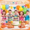 120 Pcs Orange Paper Plates and Napkins,7 Inch Scalloped Fall