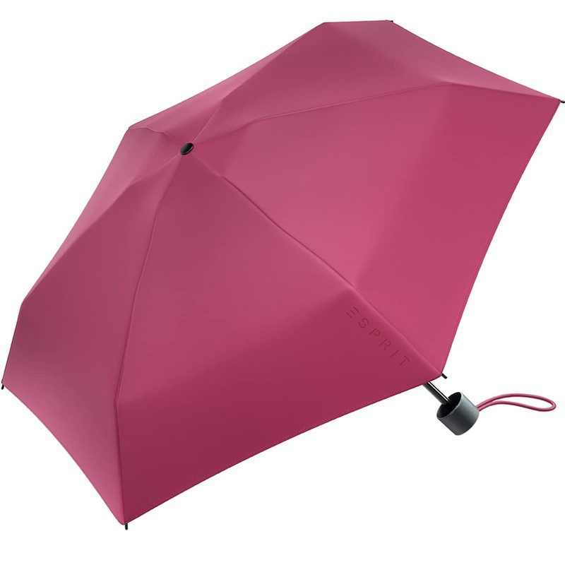 ESPRIT Pocket Umbrella in Multicoloured Design, vivacious pink, 95 cm,