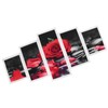 5Pcs Wall Art Painting Set Romantic Red Rose Frameless Painting
