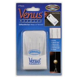 Bead Buddy Venus Collapsible Eye Needle-2 Pack of Heavy Beading Needles-2.5 Inches in Length