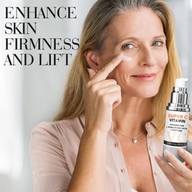 Super Vitamin C Serum for Women over 70, Wrinkle Cream for Face, Anti Aging Cream, Hydrates, Softens, Lifts and Firms Super Vitamin C Serum-50ML