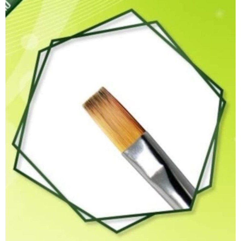 Green Stuff World GSWD-2457 Green Series Synthetic Hair Flat Brush,