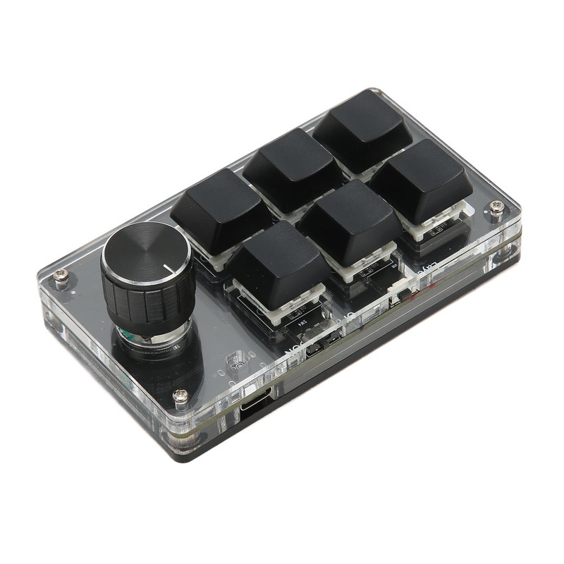 6 Key Mini Keypad with Knob Blue Switch Wired USB