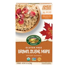 Nature's Path Organic Brown Sugar Maple Instant Oatmeal, 11.3 oz (Pack of 6), Gluten Free, Non-GMO