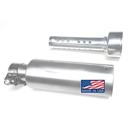 ARSPORT Slip-On Muffler 304 Stainless Steel with SS Clamp for 1.05" OD Exhaut pipe.