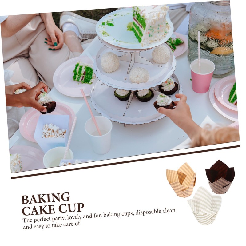 iplusmile 1set Flower Shaped Paper Cupcake Liners High Temperature Baking