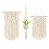 tapices de macramé para colgar en la pared, para decoración