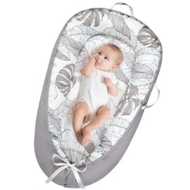 Baby Lounger for Newborn- Baby Nest Cover Co Sleeping for Baby 0-24 Months, Breathable Portable Infant Nest - Adjustable Cotton Soft Baby Floor Seat for Travel, Newborn Essentials Gifts