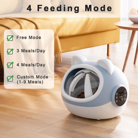 RFID Smart Pet Feeder with Dual Collar Tags – Microchip-Activated Automatic Food Bowl with Scheduled Feeding Times, LCD Display, Voice Recorder, Supports Wet & Dry Food for Multi-Pet Households