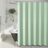 Dynamene Mint Green Fabric Shower Curtain - Waffle Weave Textured