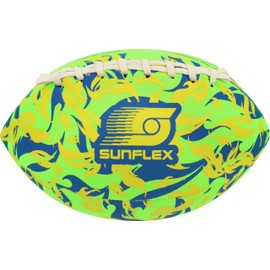 Sunflex® Neoprene American Football Flames Firegreen | Very Grippy | Throw Egg Ideal Throwing and Catching | Ball Soft and Lightweight for Beach and Garden | Extremely Robust and for All Age Groups