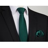 Enlision Men's Plain Ties and Pocket Square Set Classic Wedding
