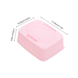 BUGUUYO Wipes Dispenser with Pullout Design Dustproof Wet Tissue Storage Box for Convenient One-Handed Access Cute Pink Makeup Cotton Organizer for Home and Nursery Use