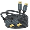 Twozoh 4K HDMI Cable, 2M 2-Pack Nylon Braided HDMI to