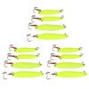 Mipcase 12 Pack Floating Willow Sequins Fishing Luminous Lure Bait