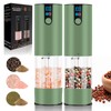 Electric Salt and Pepper Grinder Set, USB Rechargeable, Automatic Salt