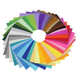 Hohopeti 40pcs Assorted Felt Fabric Sheets Non-Woven Craft Felt Pack Polyester Wool DIY Projects Decorative Patches for Crafts Decorations