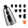 WOWOW Kitchen Faucet Head Replacement Brushed Nickel, 3 Function Pull