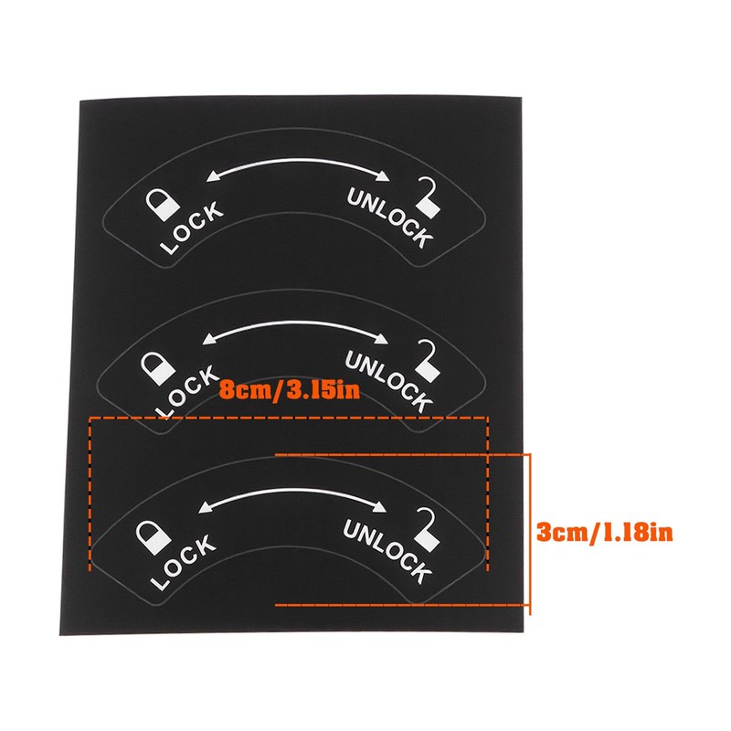 The Lord of the Tools 12pcs Lock Unlock Direction Stickers