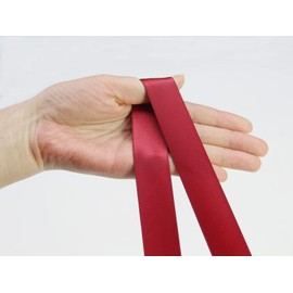 JESEP YONG 100Yards Maroon Double Faced Satin Ribbon 1inch Boutique Gift Wrapping Package Ribbon, DIY Crafts Bow Hair Headband Accessories Assorted Ribbon#789 (25mm)